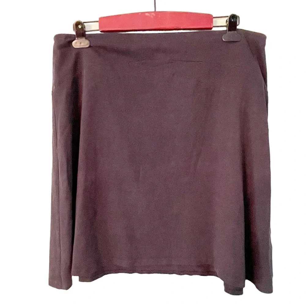 Patagonia Size Large Black Organic Cotton Pull on‎ Athletic Midi Skirt